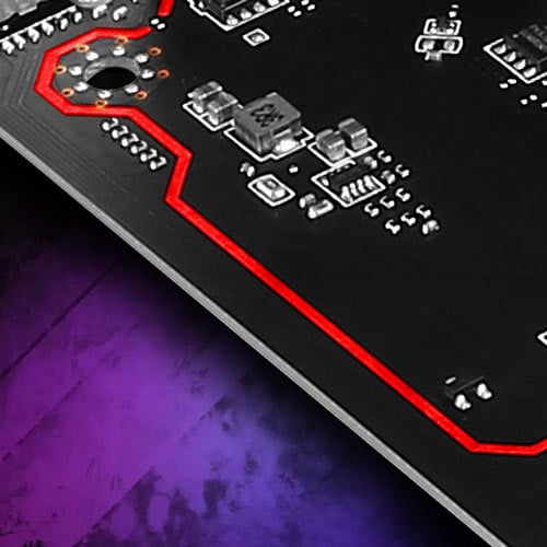 Isolated audio design with LED border