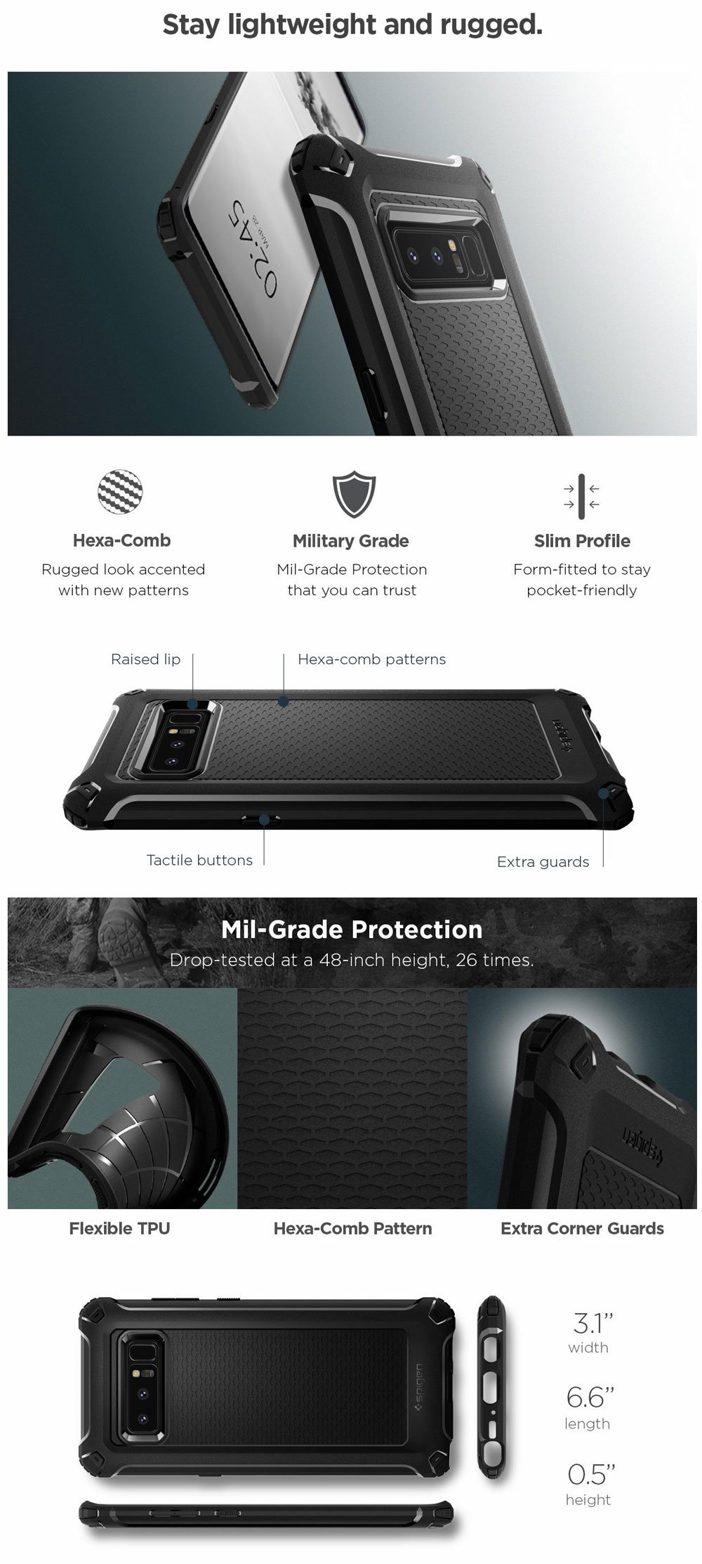 Spigen Rugged Armor Extra Galaxy Note 8
