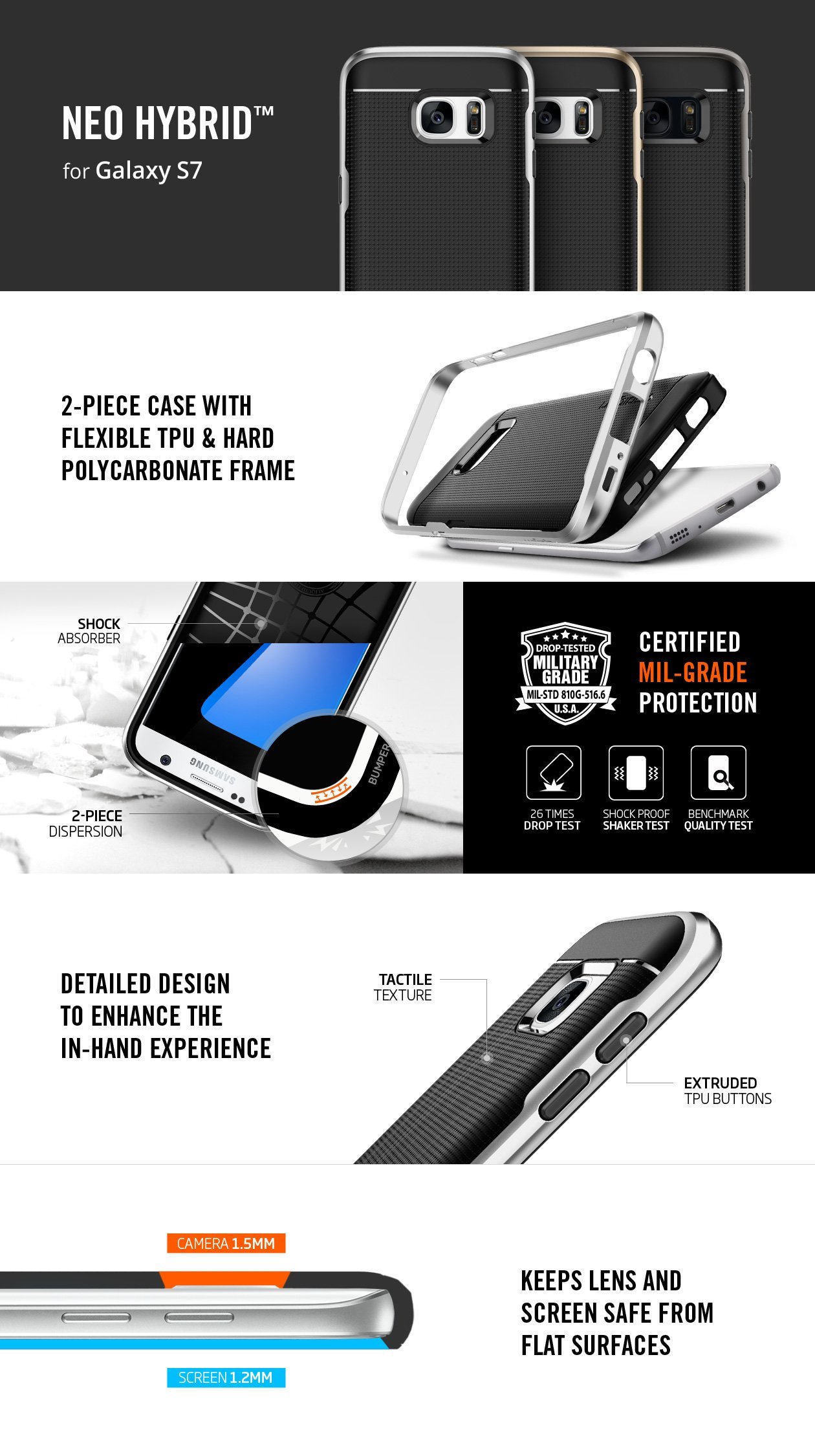 Spigen Neo Hybrid Galaxy S7 Gun Metal