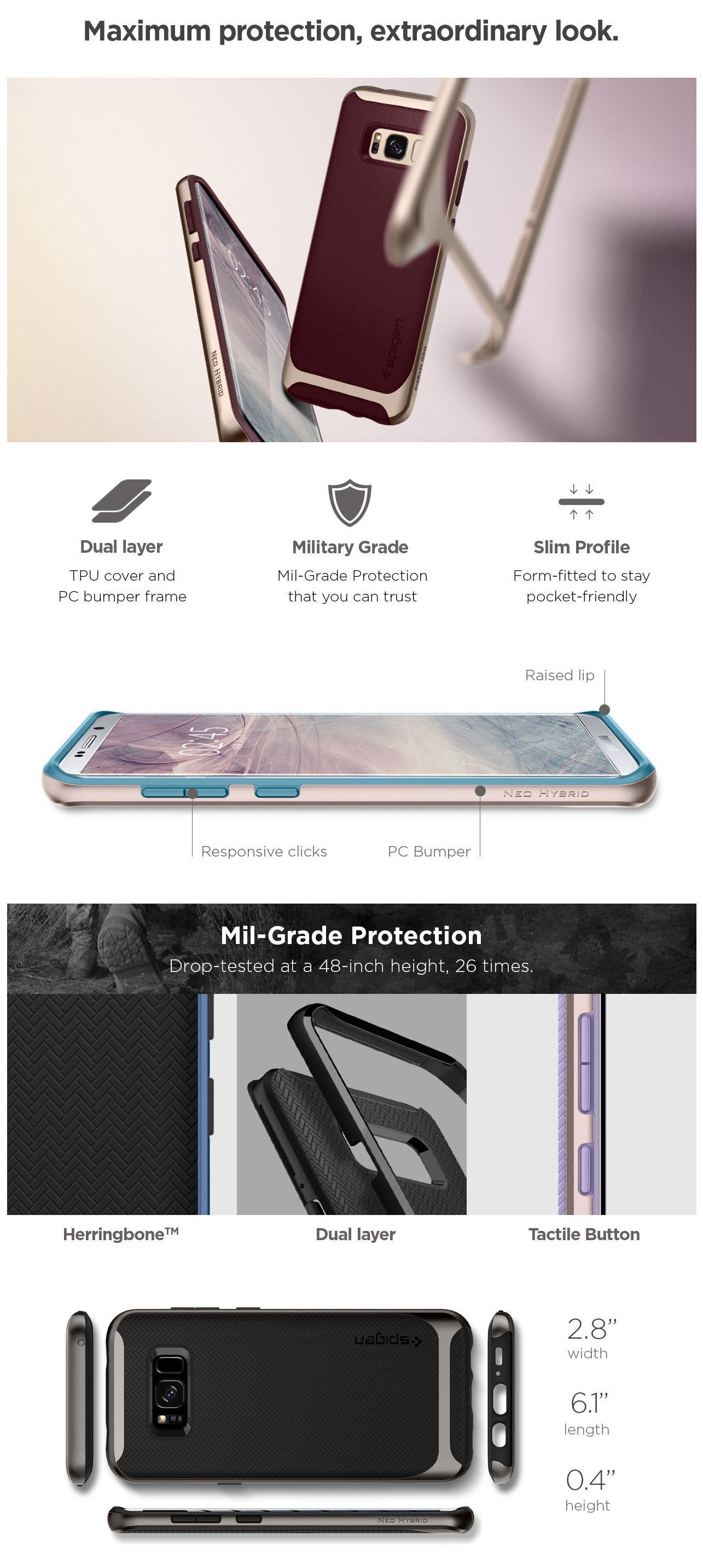 Spigen Neo Hybrid Galaxy S8 Shiny Black