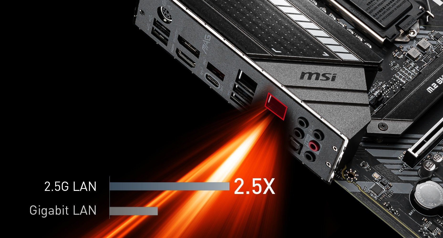 MSI MAG Z490 TOMAHAWK MAXIMIUM DATA TRANSFER WITH 2.5G LAN