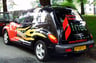 Taxibil med Inet-flames
