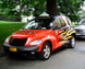 Taxibil med Inet-flames