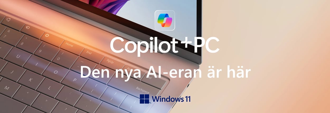 Copilot+PC logotyp framför en dator