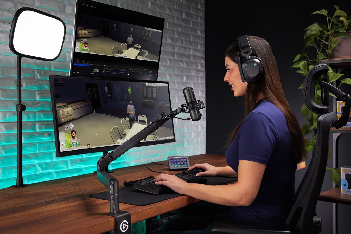 Streamer spelar in med Wave3