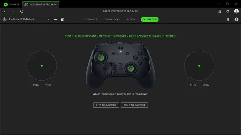 Thumbstick kalibrering