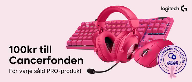 Inet samarbetar med Cancerfonden och Logitech 