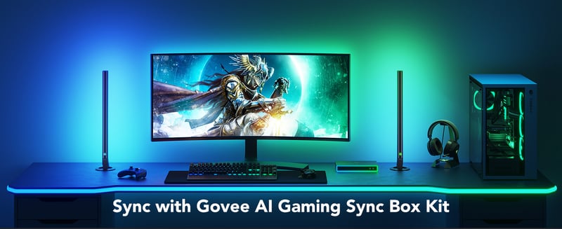 Govee RGBIC Neon Ljusslinga för skrivbord 2m