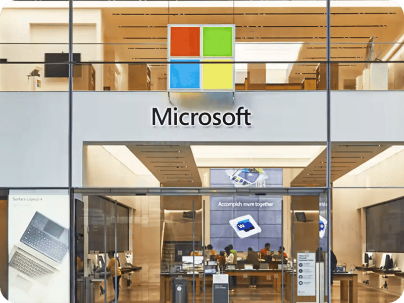 Microsoft logga och kontor