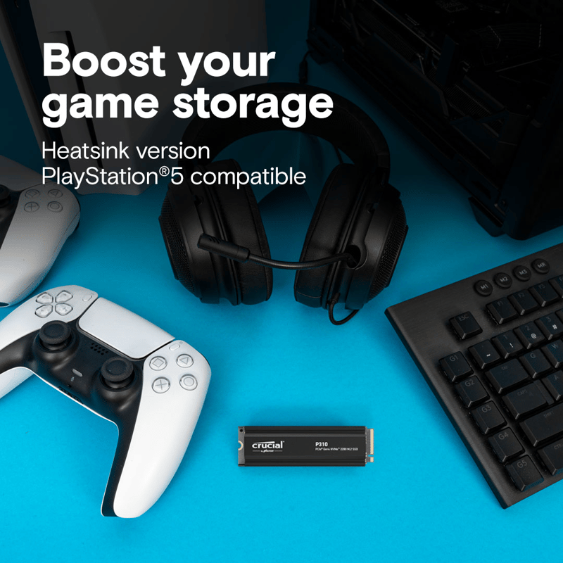 Bild som visar att du enkelt kan uppgradera din PS5 med Crucial P310