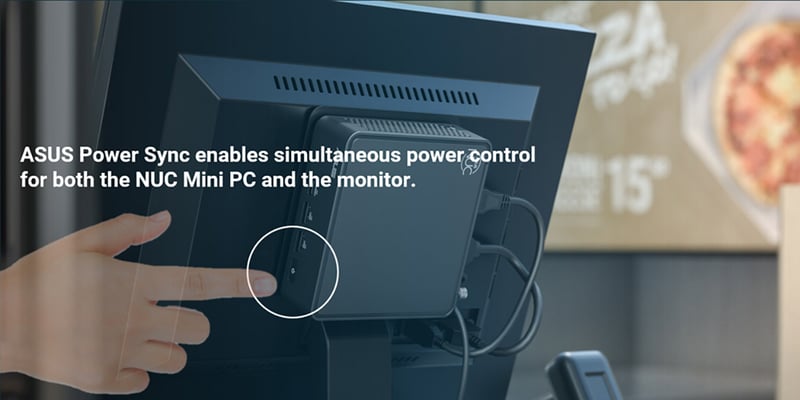 nuc monterad på skräm