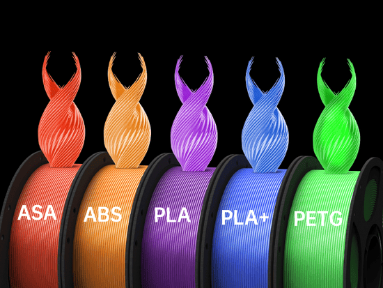 3D-filament i flera olika färger