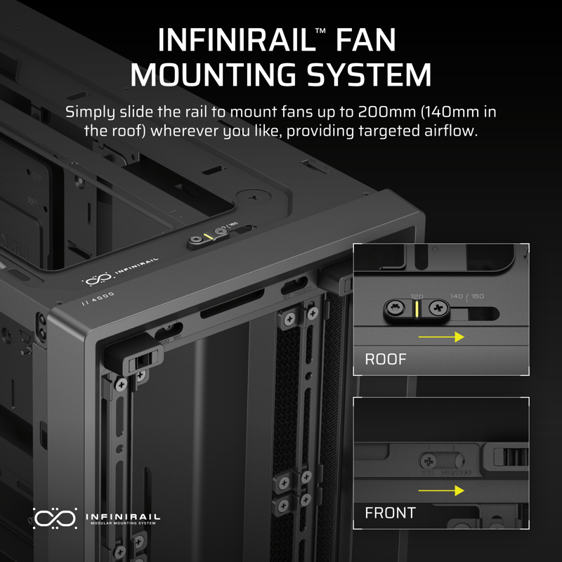 Enkel installation av fläktar med infinirail