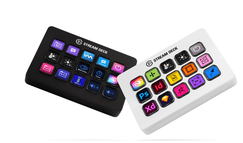 Svart och vit stream deck