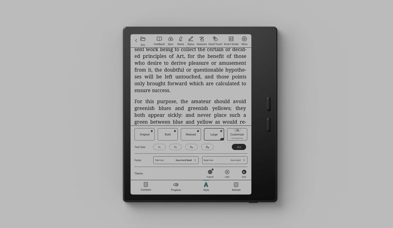 BOOX InkSense Plus Penna Capacitiva Attiva – Ricarica Tipo-C, Per Go Color 7 Gen2 E Go 7, Con 3 Punte Di Ricambio