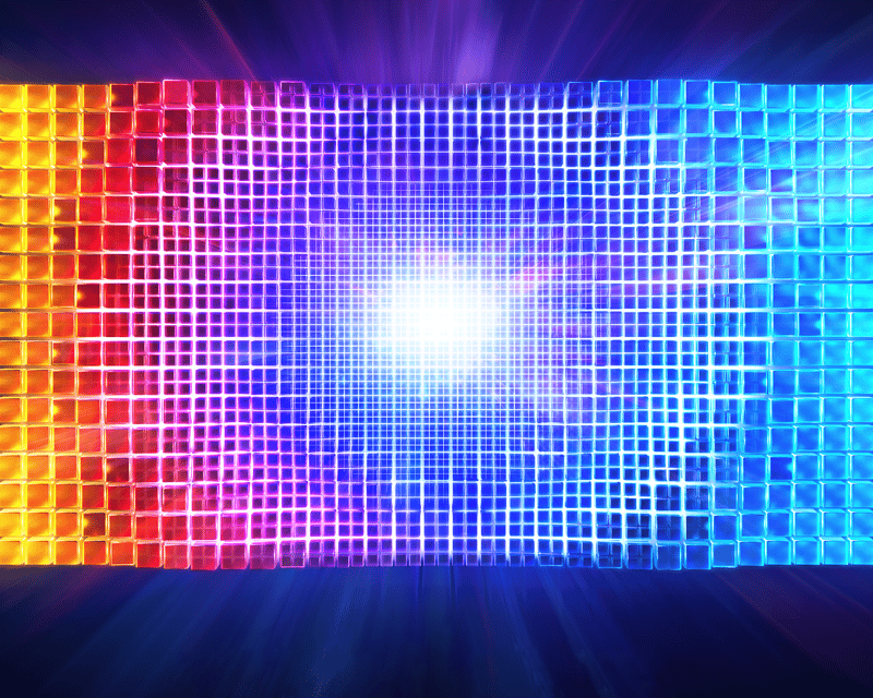 Bild på Pixlar i olika färger