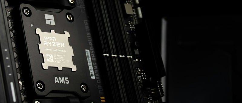 En processor monterad på ett moderkort