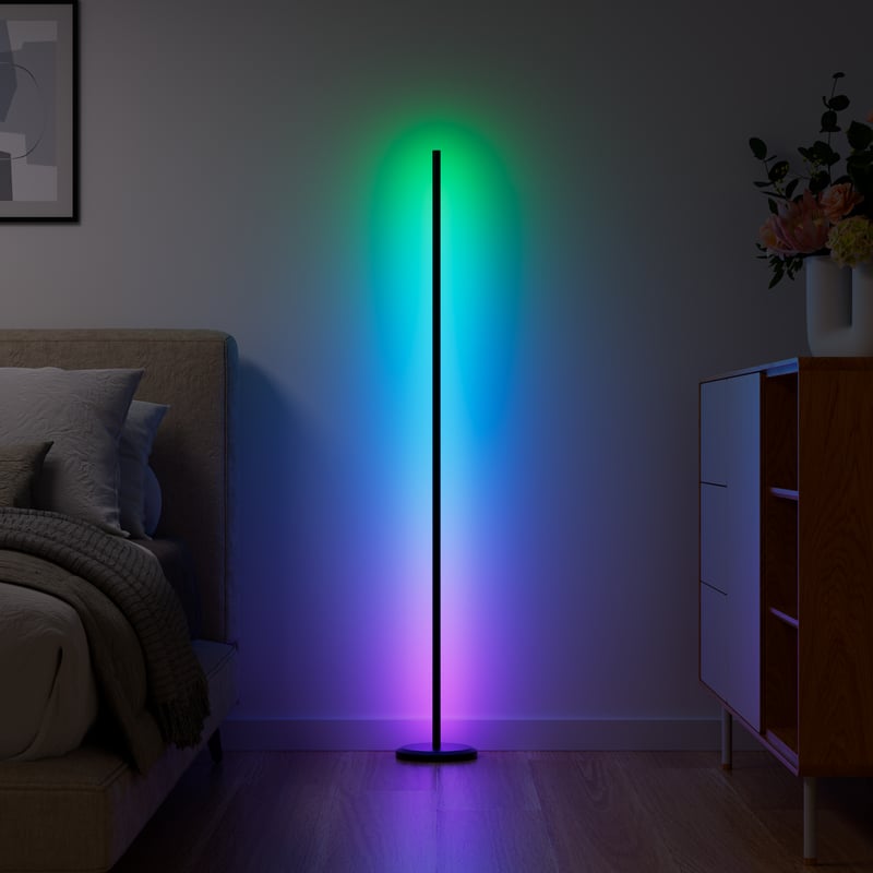 Nanoleaf golvlampa med flera olika färger