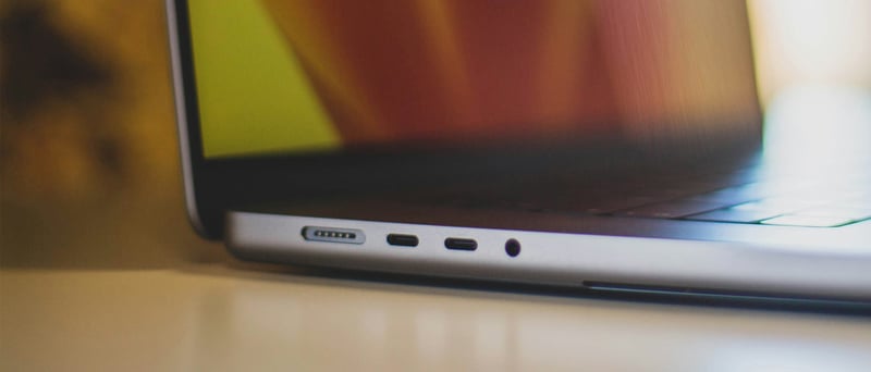 Anslutningar på en laptop