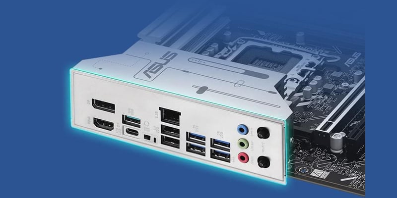 Förmonterad I/O-sköld