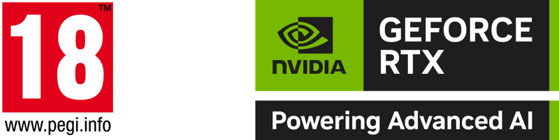 PEGI 18 och RTX logotyp