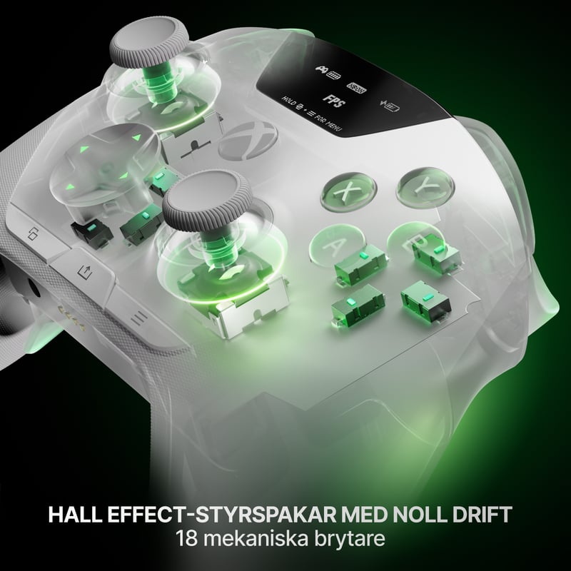 Joysticks med halleffect och mekaniska brytare