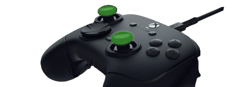 Bild med markerade joysticks