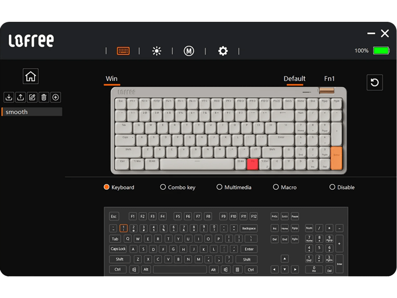 Lofree key mapper