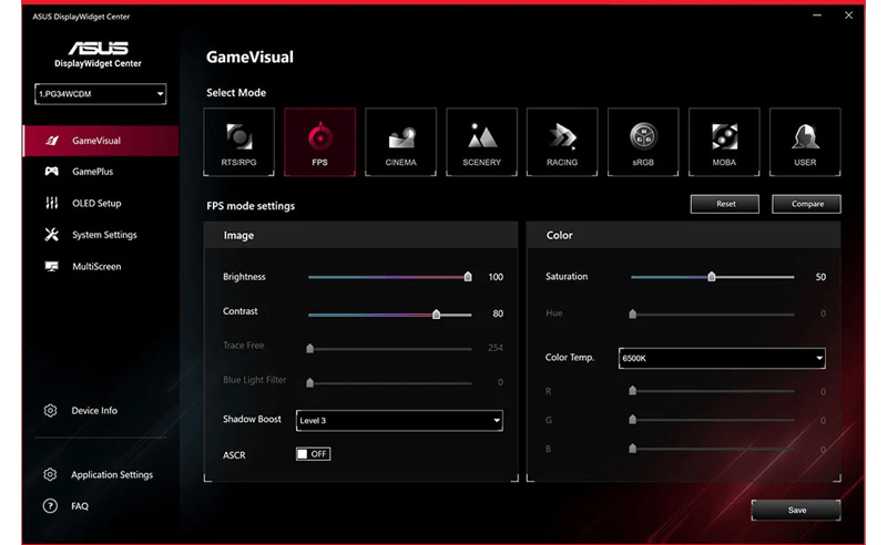 Asus Gamevisual programmvara