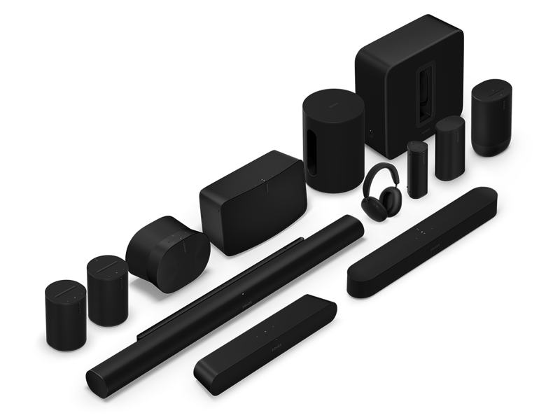 Sonos svarta högtalare