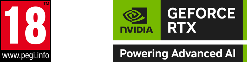PEGI 18 och RTX logotyp