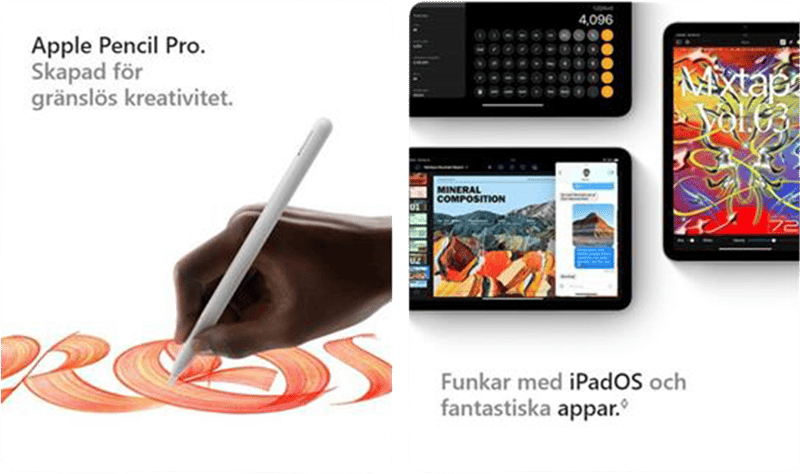 Kompatibel med Apple Pencil pro