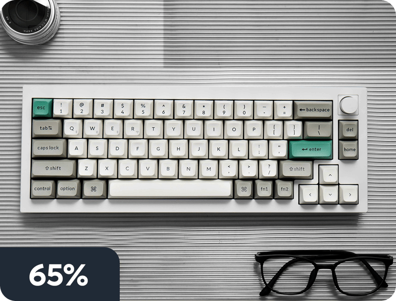 Exempel på tangentbord i bredd 65%