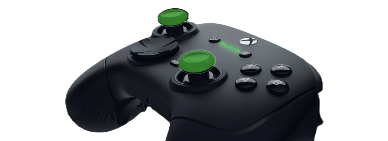 Bild med markerade joysticks