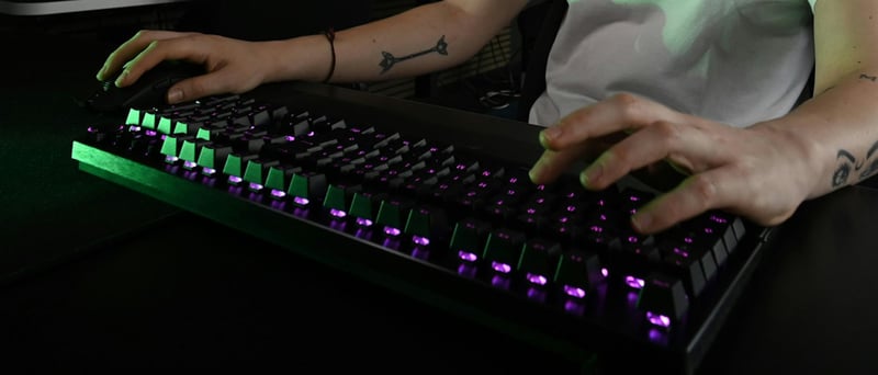 Tangentbord som används för gaming
