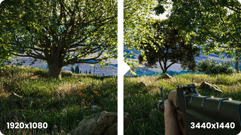 Upplösningsjämförelse