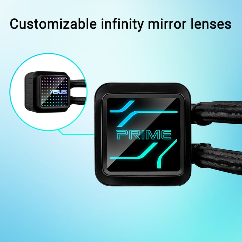 Bild på ovansidan av CPU block