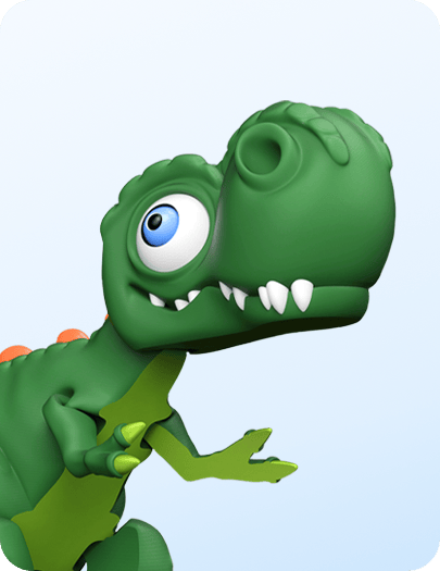Grön leksaksdinosaurie