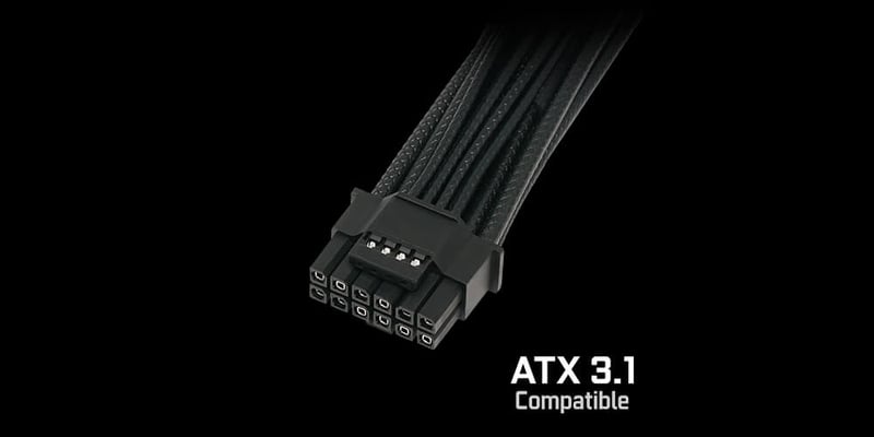 Bild på 12HPWR kabel med ATX 3.1 stöd