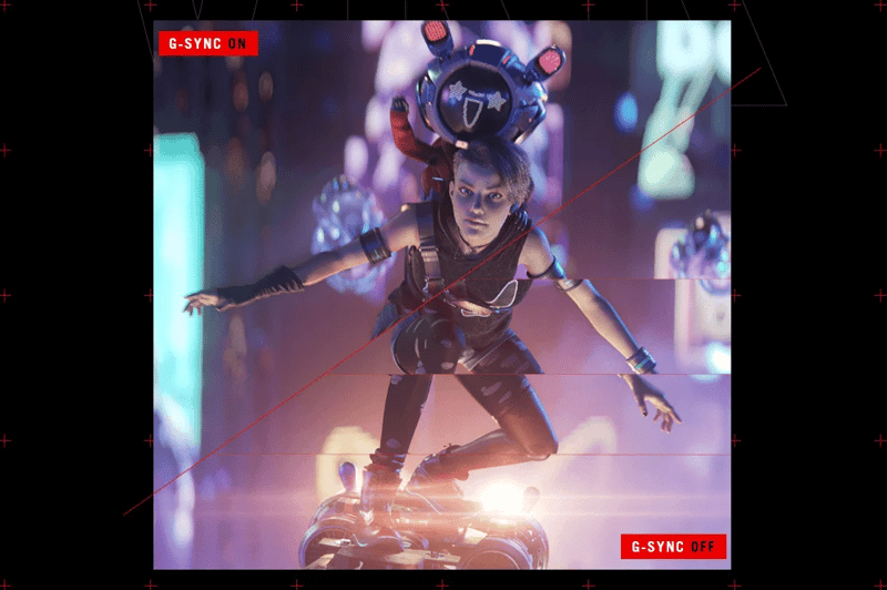 Gsync skillnad mellan av och på