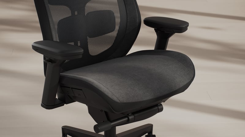 Närbild på sits och rygg