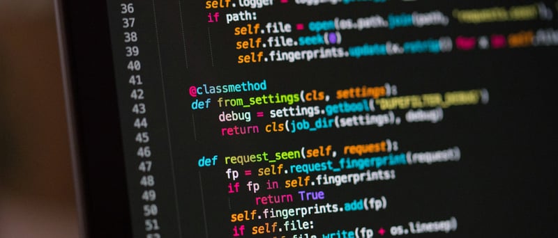 Programmeringskod på en datorskärm