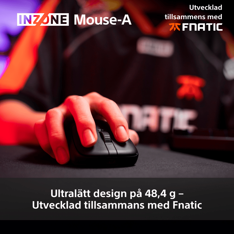 Ultralätt design. Utvecklad med Fnatic.