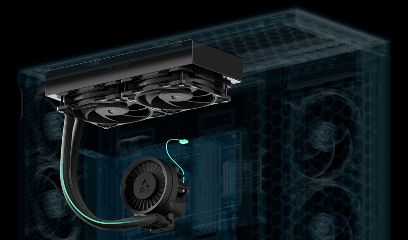 Bild på kablar till kylaren