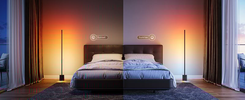 Govee RGBICW Smart Corner Golvlampa m. Högtalare