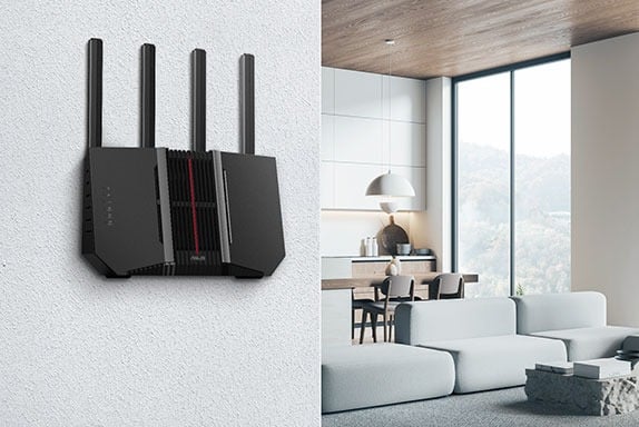 Väggmonterad router