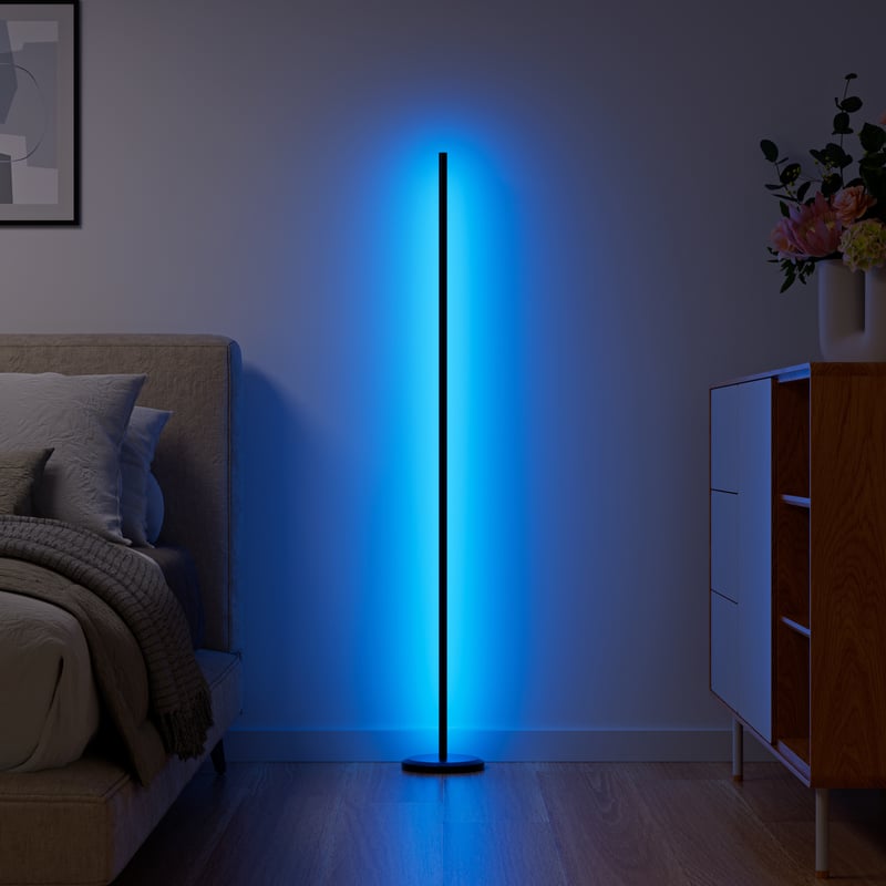 Nanoleaf golvlampa med blått sken