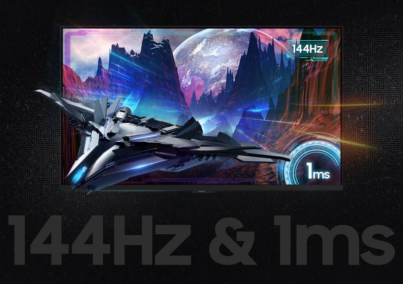 144 Hz uppdateringsfrekvens & 1 ms svarstid