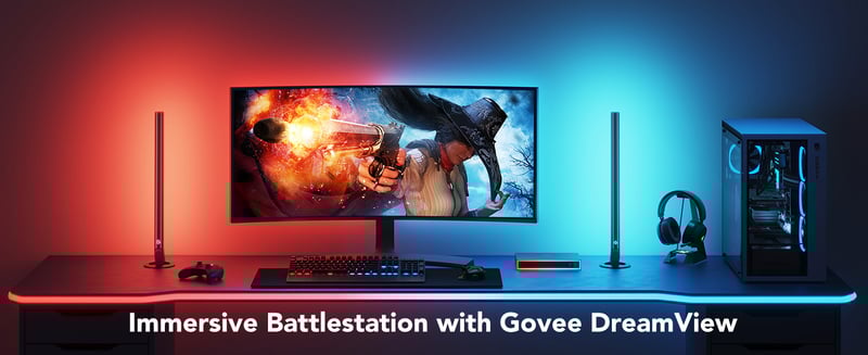 Govee RGBIC Neon Ljusslinga för skrivbord 2m