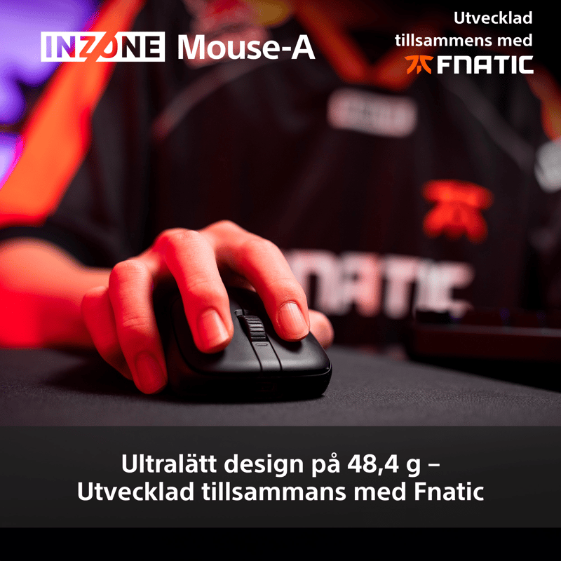 Ultralätt design. Utvecklad med Fnatic.